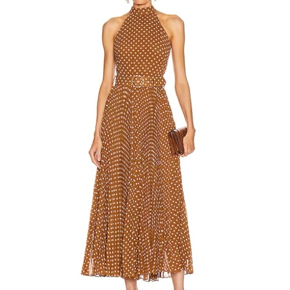 Zimmermann Polka Dot Pleated Dress